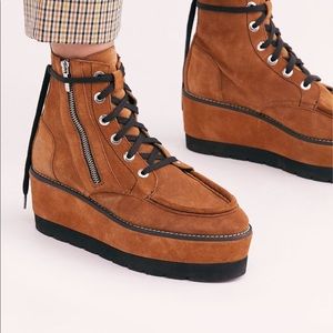 Free People Chunky Wedge Boots